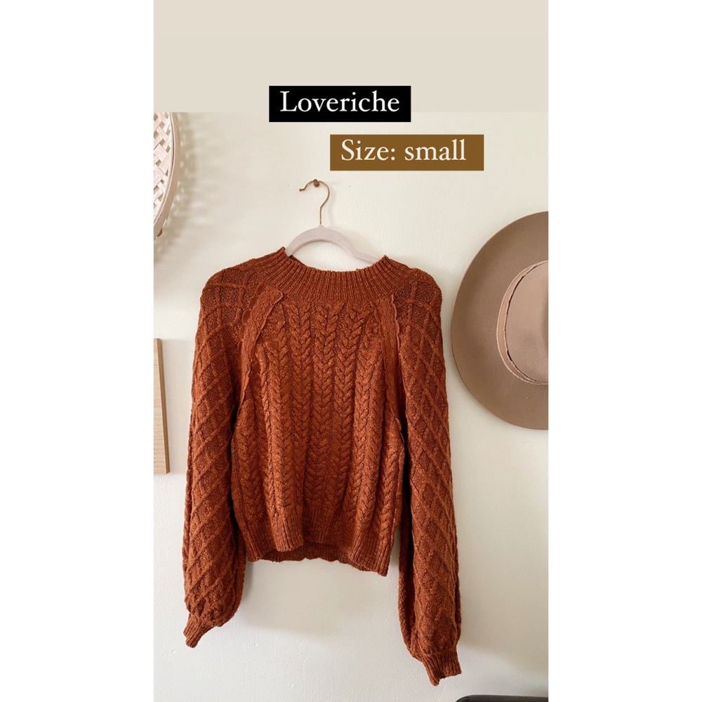 Rust, copper, burnt orange sweater